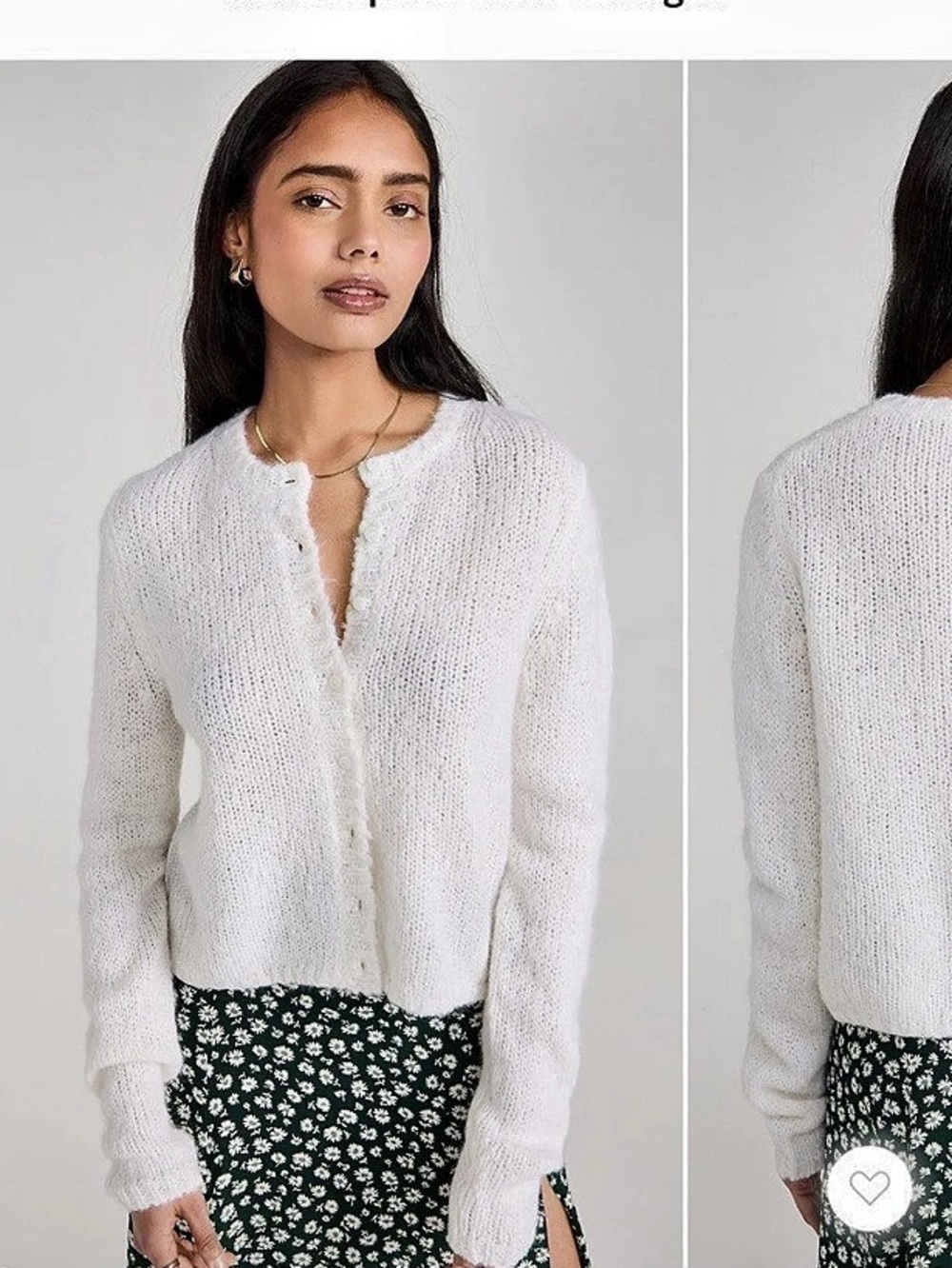 Reformation Clara Alpaca Crew Cardigan Size Small